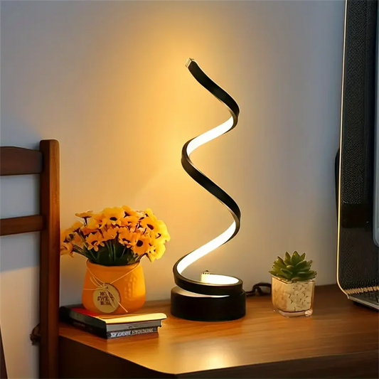 Kamodo™ LED Tafellamp – Moderne USB Spiraal Lamp met Dimbare Warm Witte Verlichting