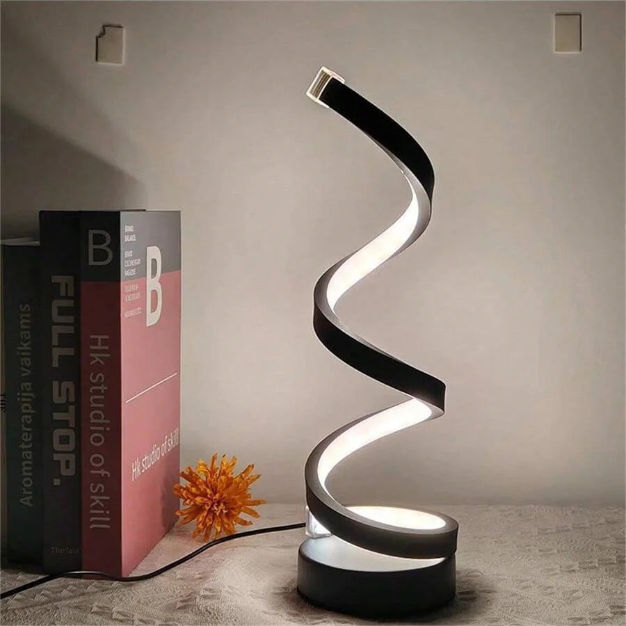 Kamodo™ LED Tafellamp – Moderne USB Spiraal Lamp met Dimbare Warm Witte Verlichting