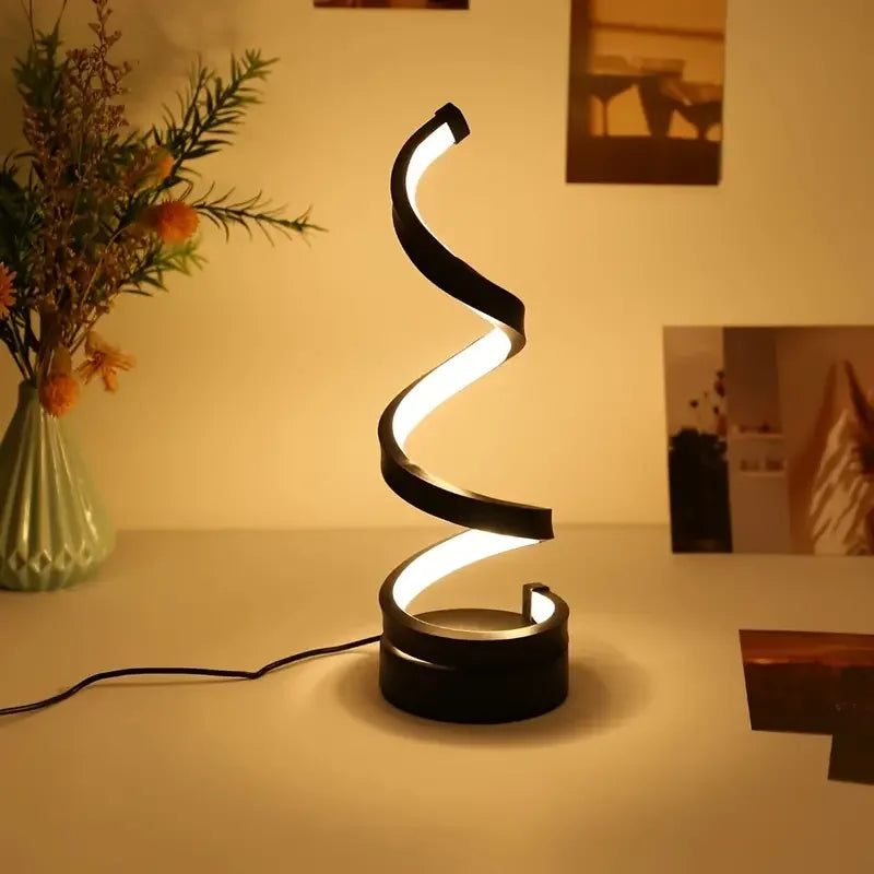Kamodo™ LED Tafellamp – Moderne USB Spiraal Lamp met Dimbare Warm Witte Verlichting