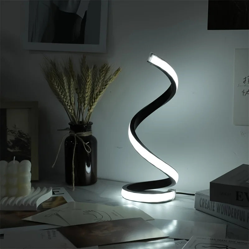 Kamodo™ LED Tafellamp – Moderne USB Spiraal Lamp met Dimbare Warm Witte Verlichting