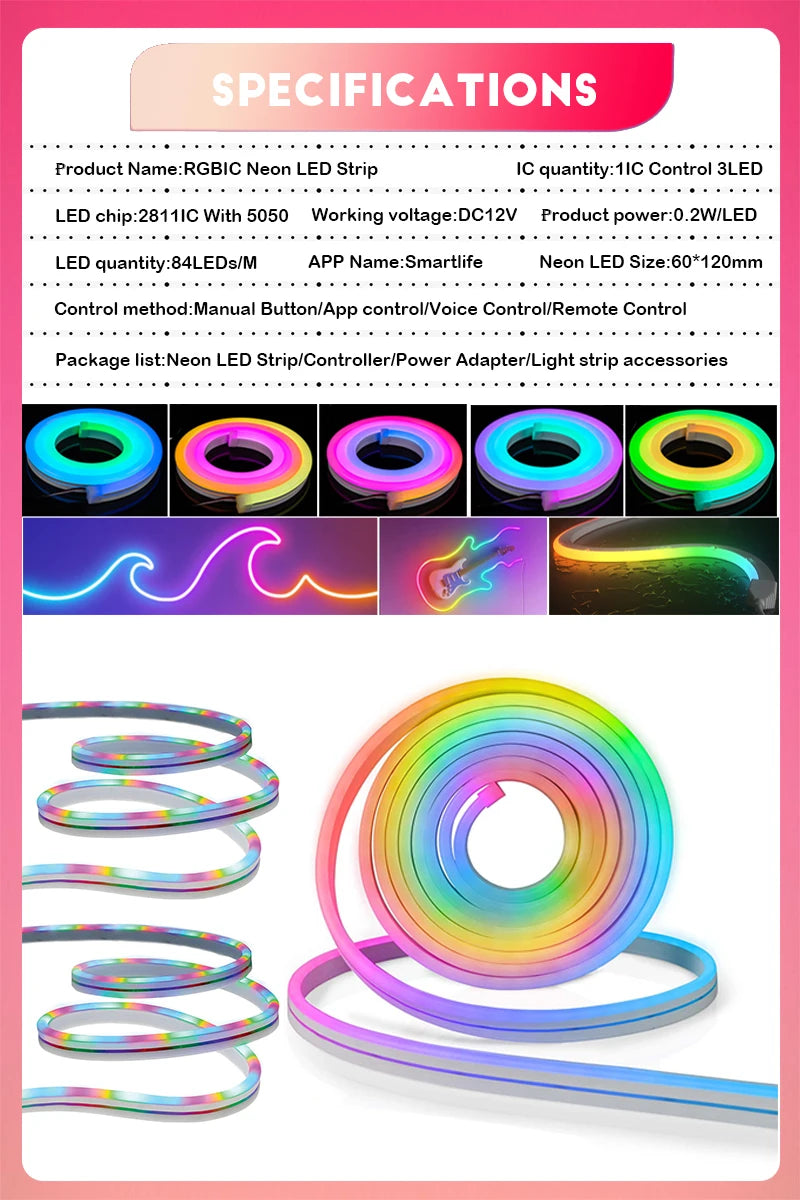 Kamodo™ Dynamische RGBIC Neon LedStrip