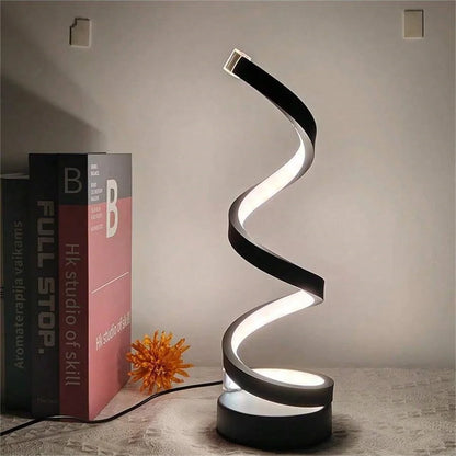 Kamodo™ LED Tafellamp – Moderne USB Spiraal Lamp met Dimbare Warm Witte Verlichting