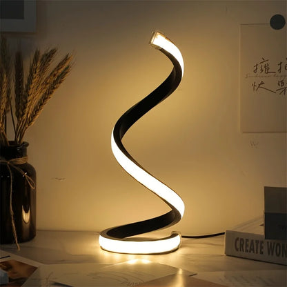 Kamodo™ LED Tafellamp – Moderne USB Spiraal Lamp met Dimbare Warm Witte Verlichting