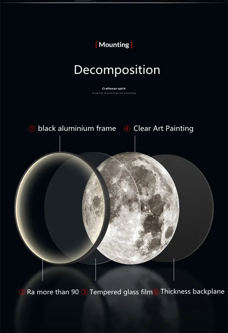 Kamodo™ LunarLux 3D Maanlamp – Luxe Wanddecoratie & Sfeerverlichting