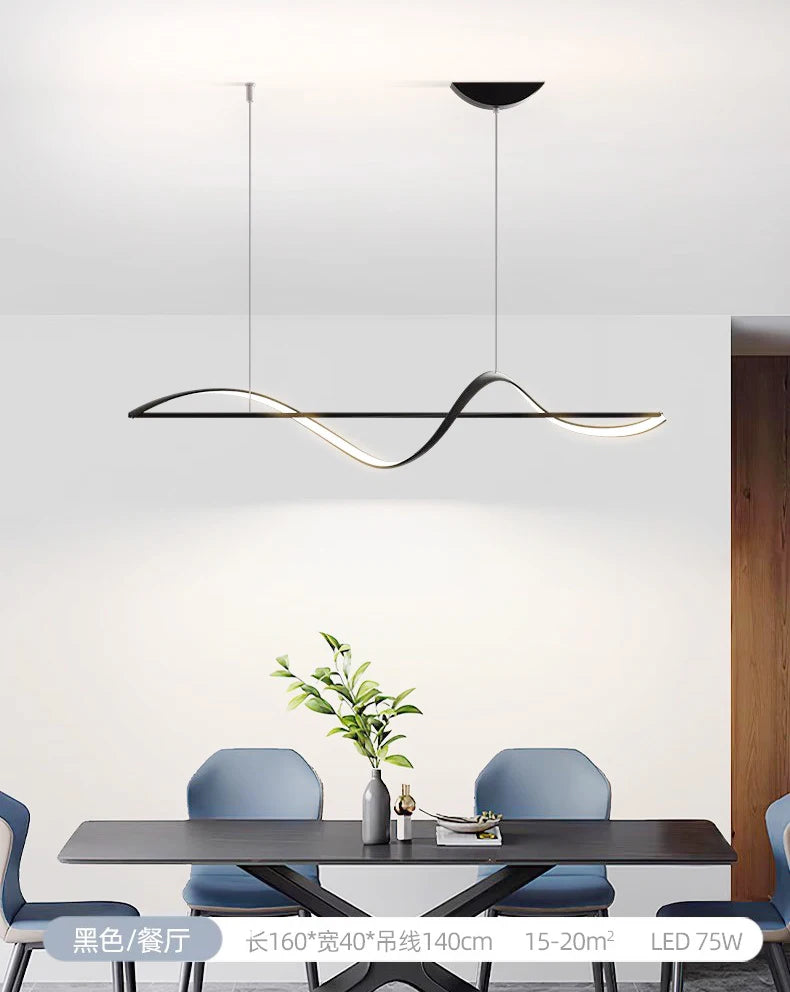 Kamodo™ Moderne LED Hanglamp – Dimbare Plafondlamp met Afstandsbediening voor Woonkamer, Eetkamer & Kantoor