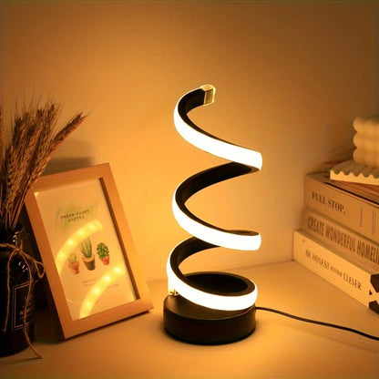Kamodo™ LED Tafellamp – Moderne USB Spiraal Lamp met Dimbare Warm Witte Verlichting