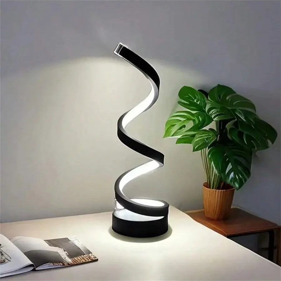 Kamodo™ LED Tafellamp – Moderne USB Spiraal Lamp met Dimbare Warm Witte Verlichting