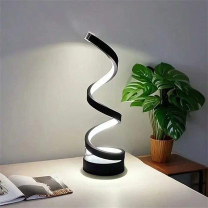 Kamodo™ LED Tafellamp – Moderne USB Spiraal Lamp met Dimbare Warm Witte Verlichting